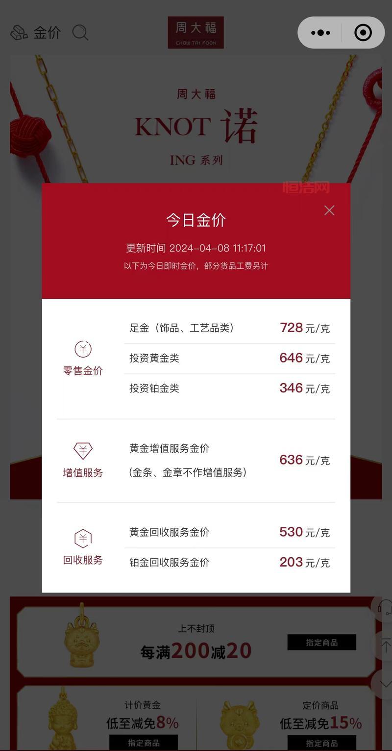 黄金价格还会跌吗？周大福、菜百最新报价揭晓