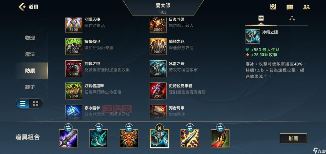 LOL剑圣出装解析：提升胜率的装备选择