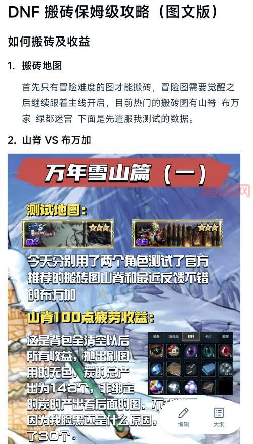 dnf100级搬砖哪里最赚钱？高收益地图推荐！