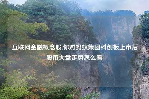 互联网金融概念股,你对蚂蚁集团科创板上市后股市大盘走势怎么看