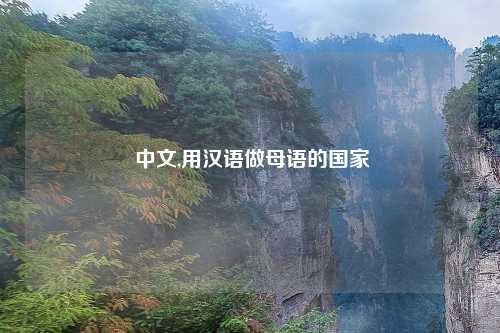 中文,用汉语做母语的国家