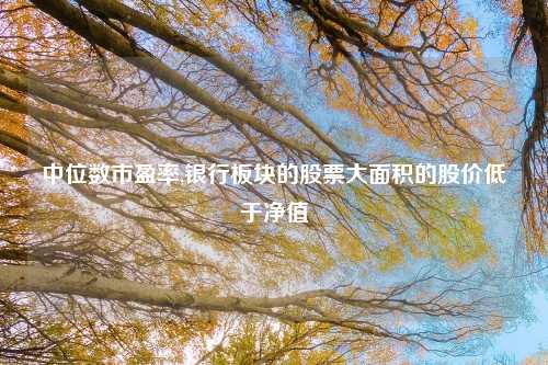 中位数市盈率,银行板块的股票大面积的股价低于净值