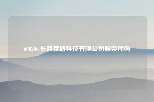 600206,长鑫存储科技有限公司股票代码