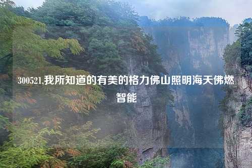 300521,我所知道的有美的格力佛山照明海天佛燃智能