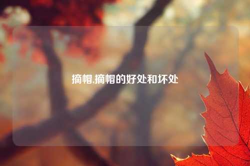 摘帽,摘帽的好处和坏处