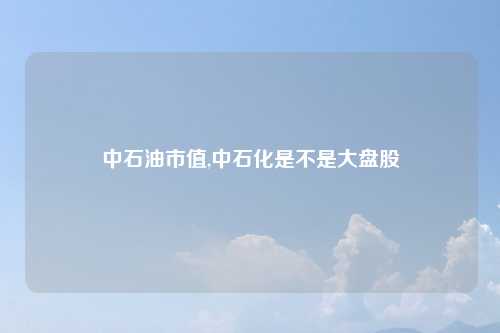 中石油市值,中石化是不是大盘股