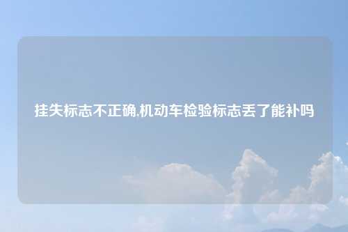 挂失标志不正确,机动车检验标志丢了能补吗