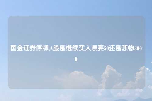国金证券停牌,A股是继续买入漂亮50还是悲惨3000