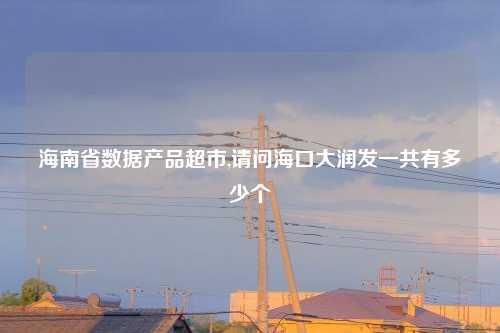 海南省数据产品超市,请问海口大润发一共有多少个