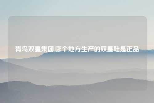 青岛双星集团,哪个地方生产的双星鞋是正品