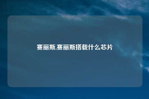 赛丽斯,赛丽斯搭载什么芯片