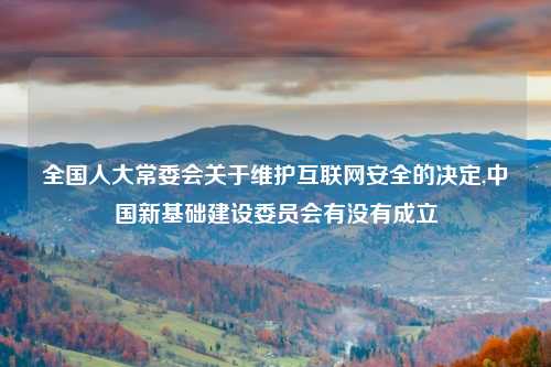 全国人大常委会关于维护互联网安全的决定,中国新基础建设委员会有没有成立