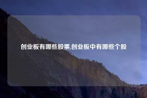 创业板有哪些股票,创业板中有哪些个股