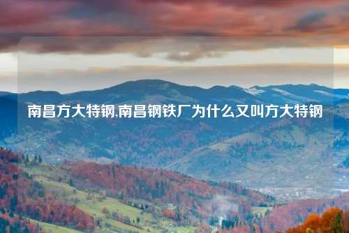 南昌方大特钢,南昌钢铁厂为什么又叫方大特钢