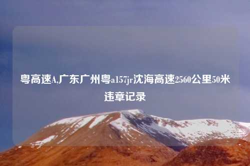 粤高速A,广东广州粤a157jr沈海高速2560公里50米违章记录
