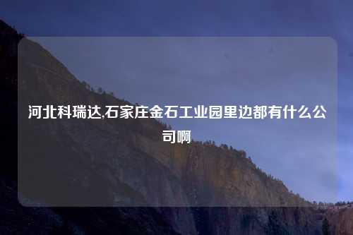 河北科瑞达,石家庄金石工业园里边都有什么公司啊