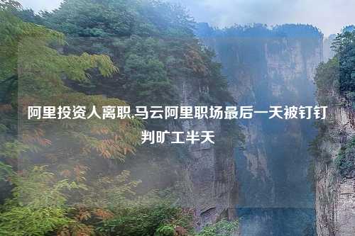 阿里投资人离职,马云阿里职场最后一天被钉钉判旷工半天