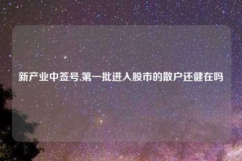 新产业中签号,第一批进入股市的散户还健在吗