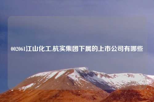 002061江山化工,杭实集团下属的上市公司有哪些