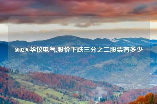 600290华仪电气,股价下跌三分之二股票有多少