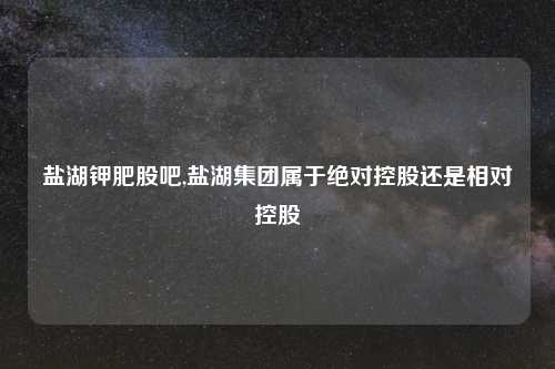 盐湖钾肥股吧,盐湖集团属于绝对控股还是相对控股