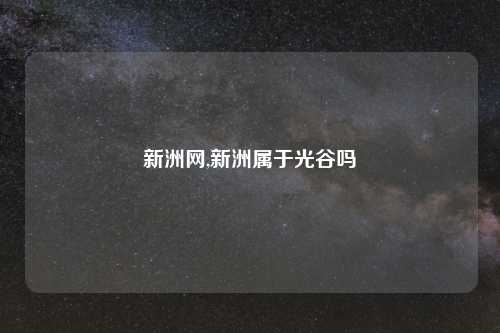 新洲网,新洲属于光谷吗