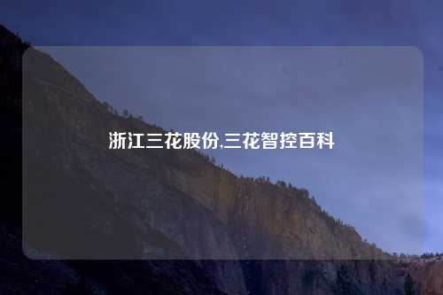 浙江三花股份,三花智控百科