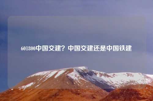 601800中国交建？中国交建还是中国铁建