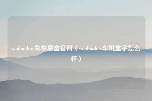 wooboobox物本魔盒官网（wooboobox车机盒子怎么样）