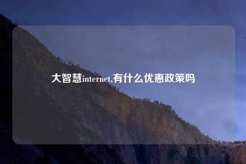 大智慧internet,有什么优惠政策吗