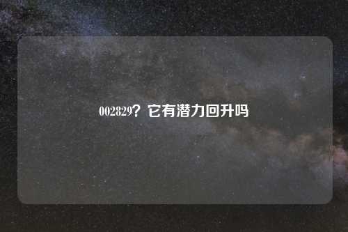 002829？它有潜力回升吗