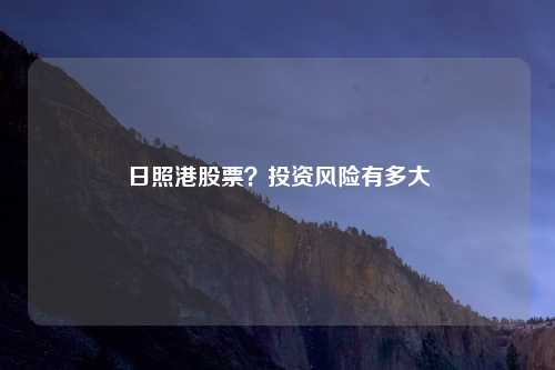 日照港股票?投资风险有多大