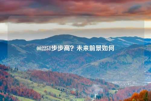002251步步高？未来前景如何
