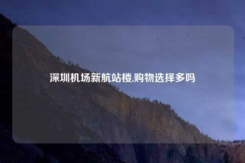 深圳机场新航站楼,购物选择多吗