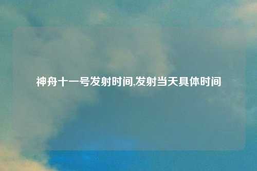 神舟十一号发射时间,发射当天具体时间