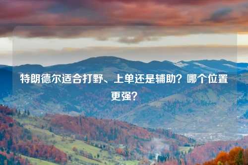 特朗德尔适合打野、上单还是辅助？哪个位置更强？