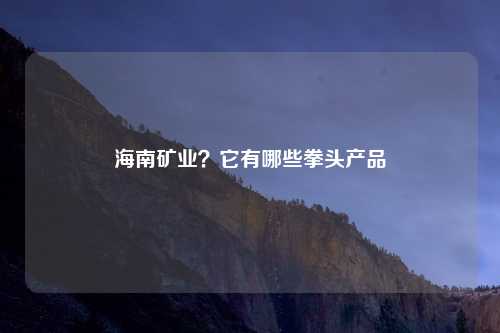 海南矿业？它有哪些拳头产品