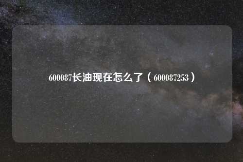 600087长油现在怎么了（600087253）