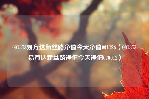 001373易方达新丝路净值今天净值001126(001373易方达新丝路净值今天净值070012)