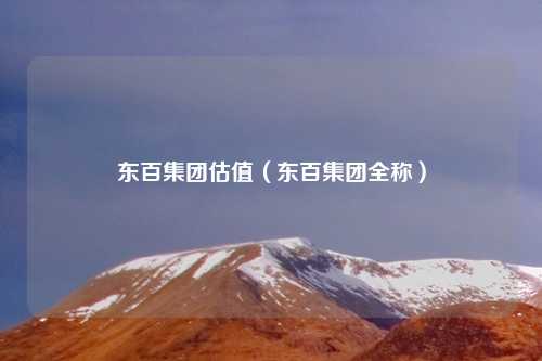 东百集团估值（东百集团全称）