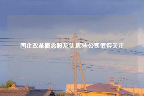 国企改革概念股龙头,哪些公司值得关注