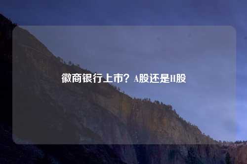 徽商银行上市?A股还是H股