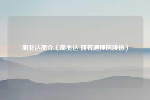 周兆达简介(周兆达 拥有通程的股份)