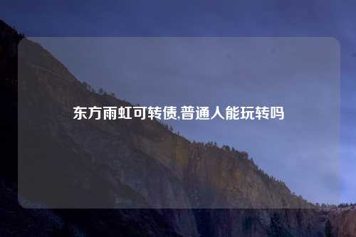 东方雨虹可转债,普通人能玩转吗
