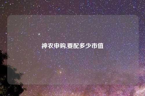 神农申购,要配多少市值