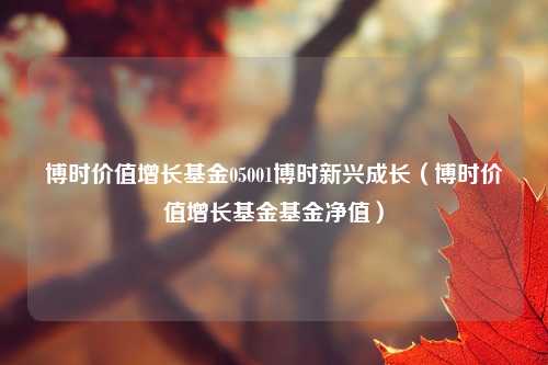 博时价值增长基金05001博时新兴成长（博时价值增长基金基金净值）