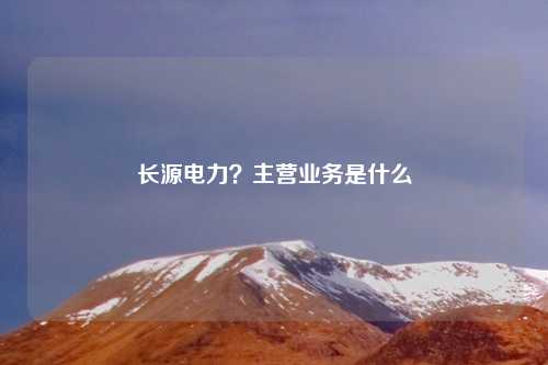 长源电力？主营业务是什么