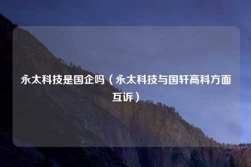 永太科技是国企吗(永太科技与国轩高科方面互诉)