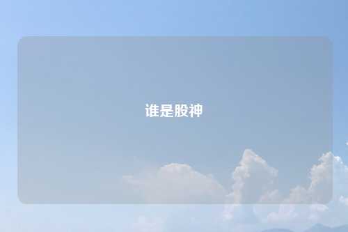 谁是股神