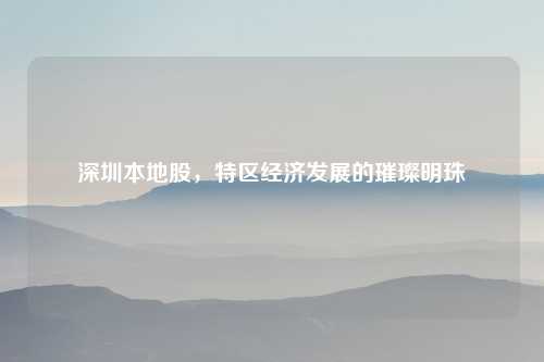深圳本地股，特区经济发展的璀璨明珠